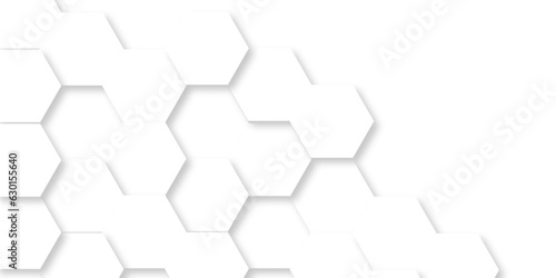  Abstract background with hexagons. 3d Hexagonal structure futuristic white background and Embossed Hexagon , honeycomb white Background ,light and shadow ,Vector.