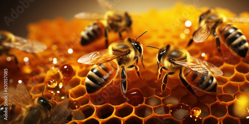illustration of bee, generative AI