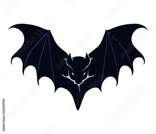 Flying Bat Vector art , Isolated on white background customize shape use own design.