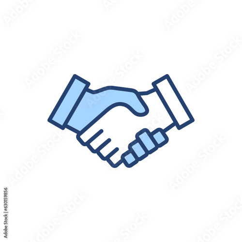 Handshake icon vector. business handshake sign and symbol. contact agreement