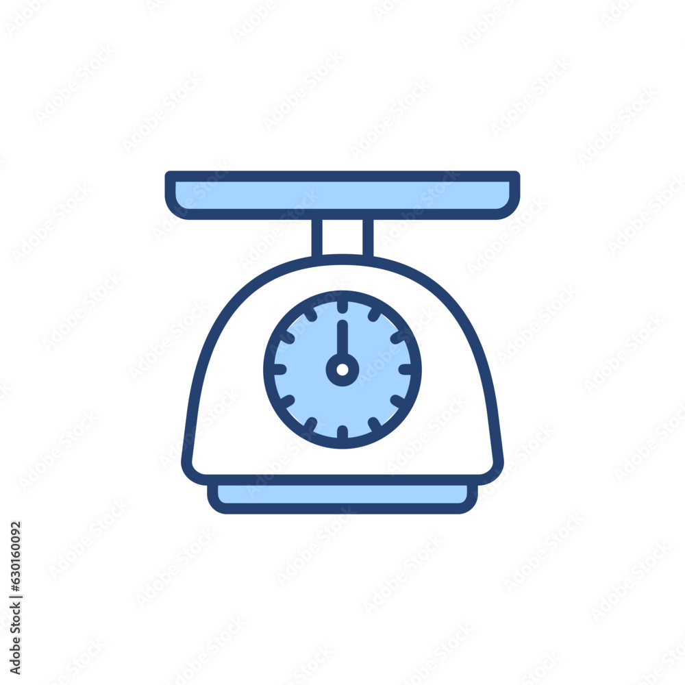 Scales icon vector. Weight scale sign and symbol Scales icon vector. Weight scale sign and symbol