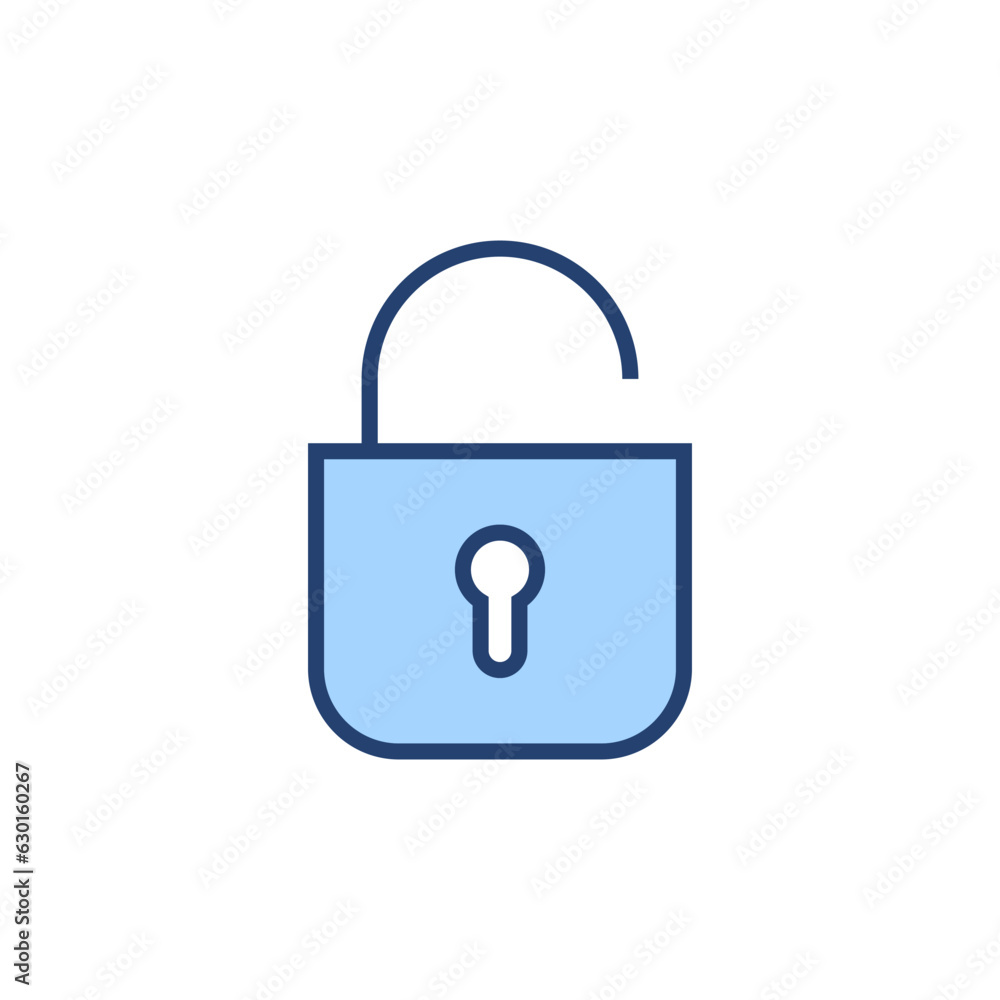 Unlock icon vector. Unlock sign and symbol. unlocked padlock icon Unlock icon vector. Unlock sign and symbol. unlocked padlock icon