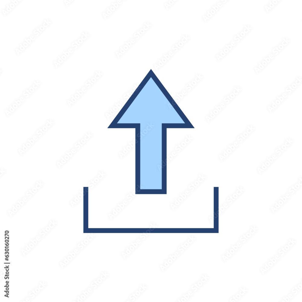Upload icon vector. load data sign and symbol Upload icon vector. load data sign and symbol