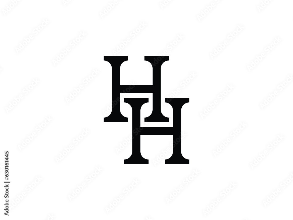 HH letters monogram logo design HH letters monogram logo design