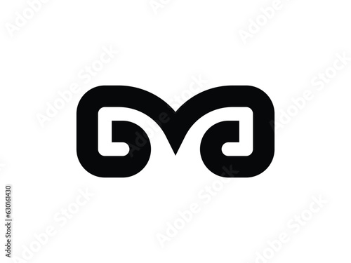 minimal ram head logo design
