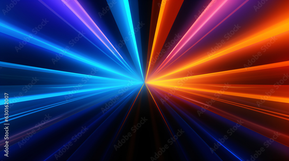 Abstract colorful background with neon rays of light created with AI Abstract colorful background with neon rays of light created with AI