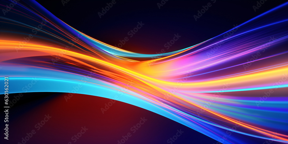 Abstract colorful background with neon rays of light created with AI Abstract colorful background with neon rays of light created with AI