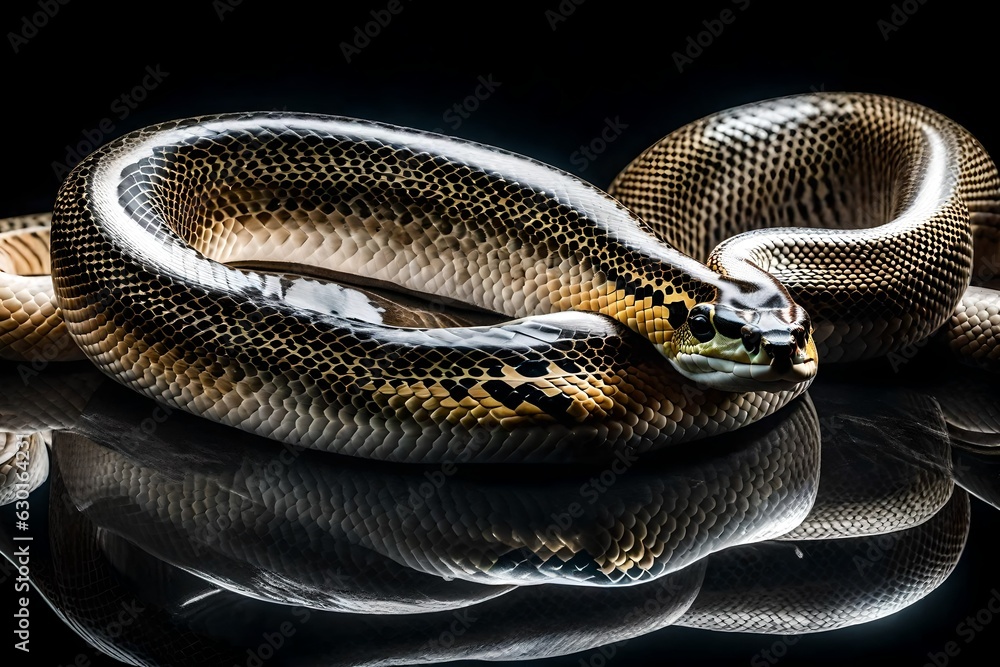 close up of a python generated by AI tool close up of a python generated by AI tool