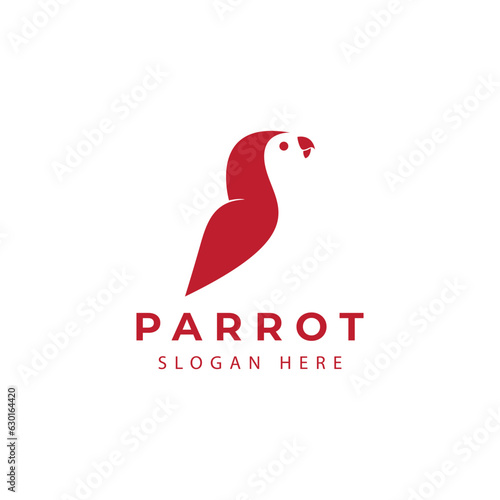 parrot bird minimalist logo pet cockatoo lovebird macaw vector icon symbol illustration design