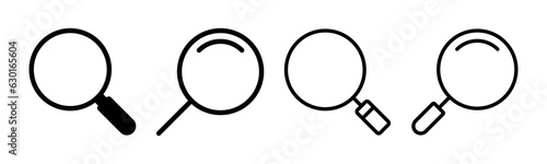 Search icon set illustration. search magnifying glass sign and symbol