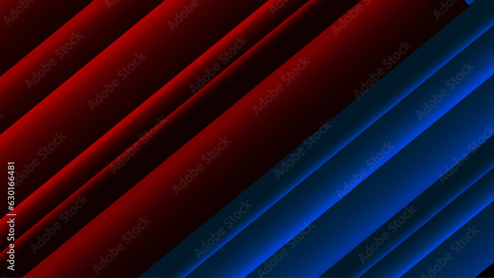 Obraz premium 3D red blue coloured abstract background. Geometry design background.