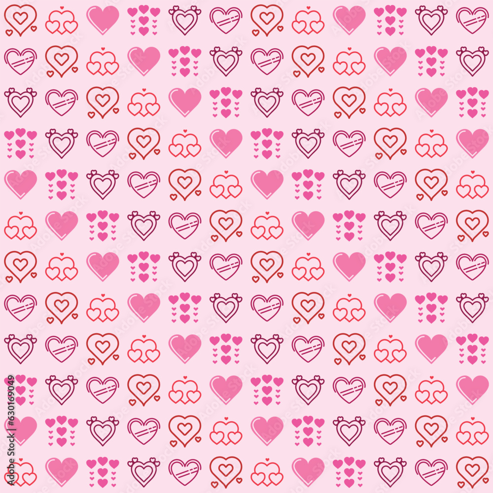 seamless pattern with hearts seamless pattern with hearts