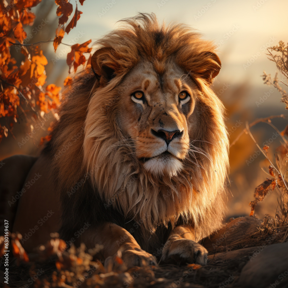 Lion, Wildlife Photography, Generative AI