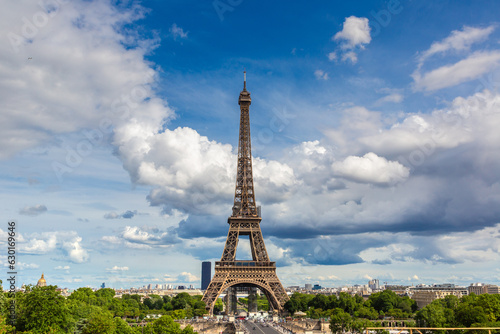 Eiffel Tower in Paris in a summer day, France