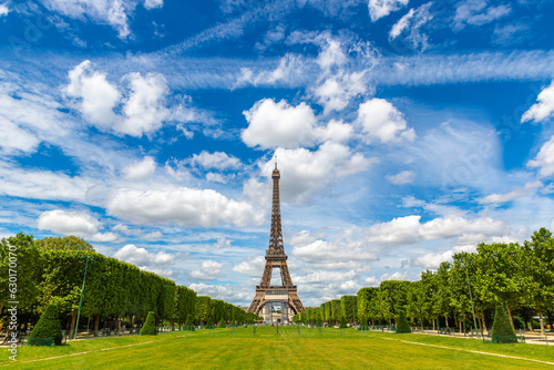 Eiffel Tower in Paris in a summer day  France