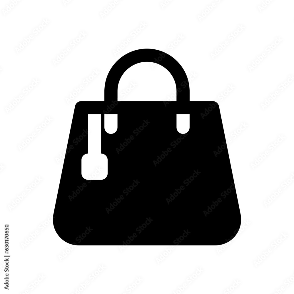 handbag icon solid style vector handbag icon solid style vector