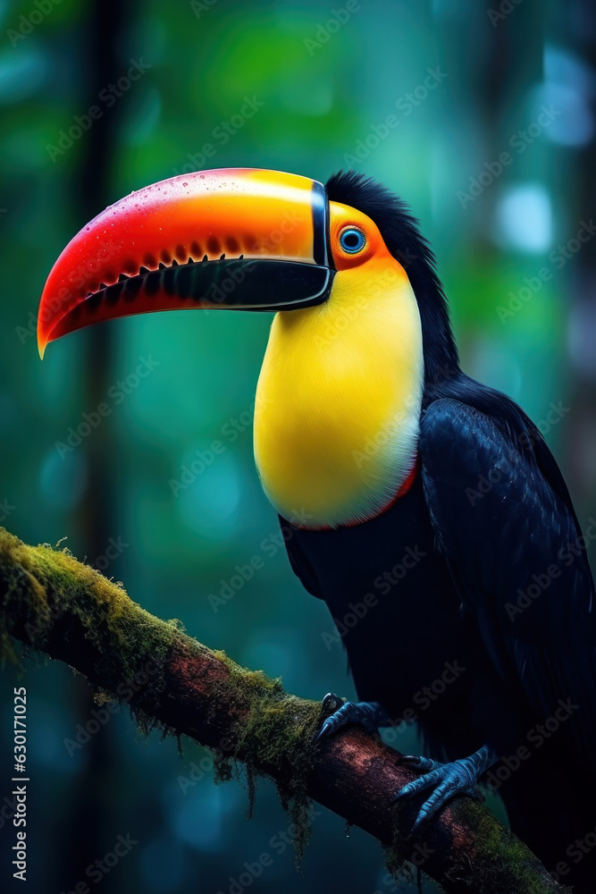 Obraz premium Tucan, Wildlife Photography, Generative AI