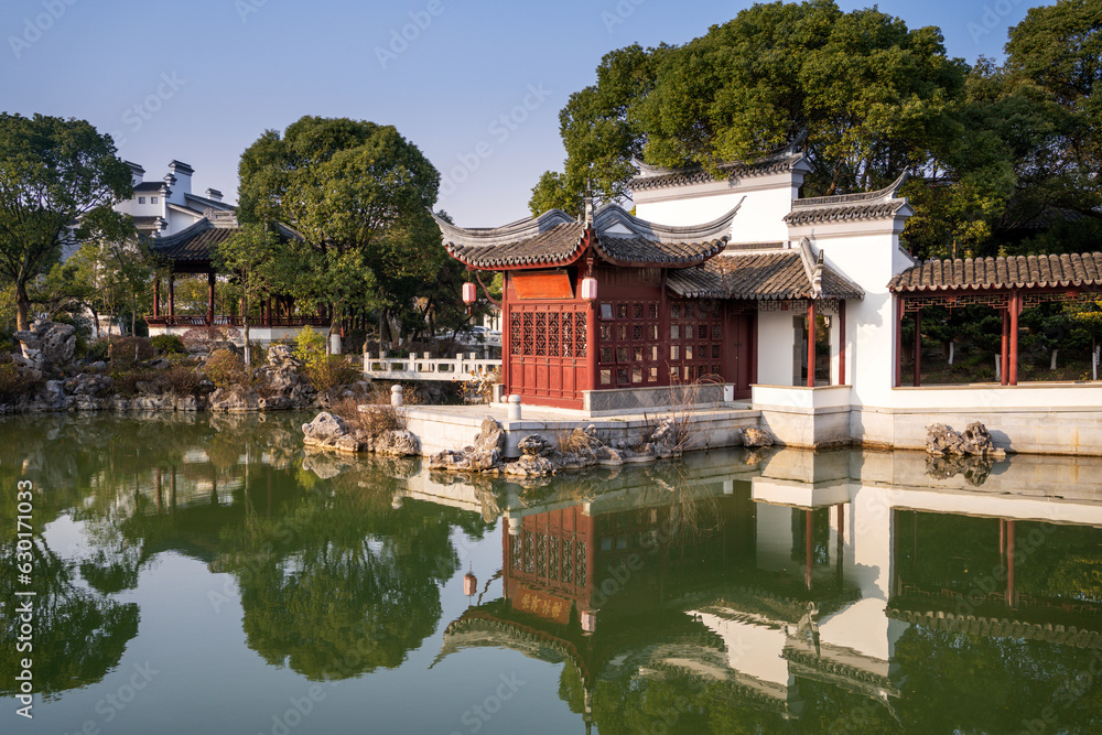 Fototapeta premium A traditional garden in the Jiangnan style