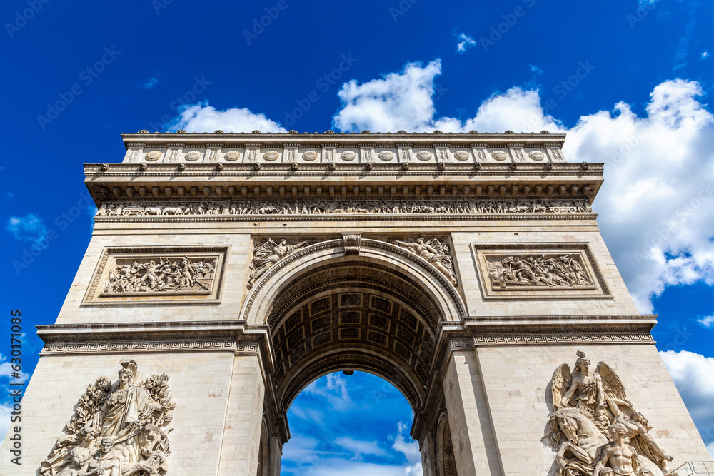 Paris Arc de Triomphe (Triumphal Arch) in Paris, France