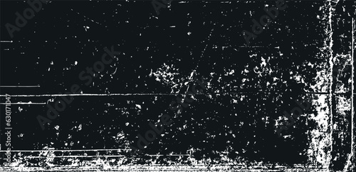 Grunge black texture. Dark grainy texture on white background. Dust overlay textured. Grain noise particles. Rusted white effect. Design elements. Vector illustration, EPS 10. © sergio34