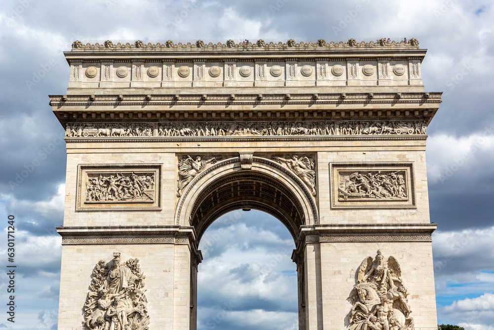 Paris Arc de Triomphe (Triumphal Arch) in Paris, France