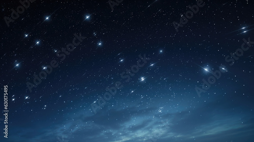 Only the star sky with blue highlights and shooting  background  HD  Generative Ai