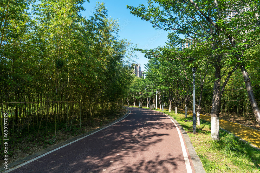 The road of City Park in China