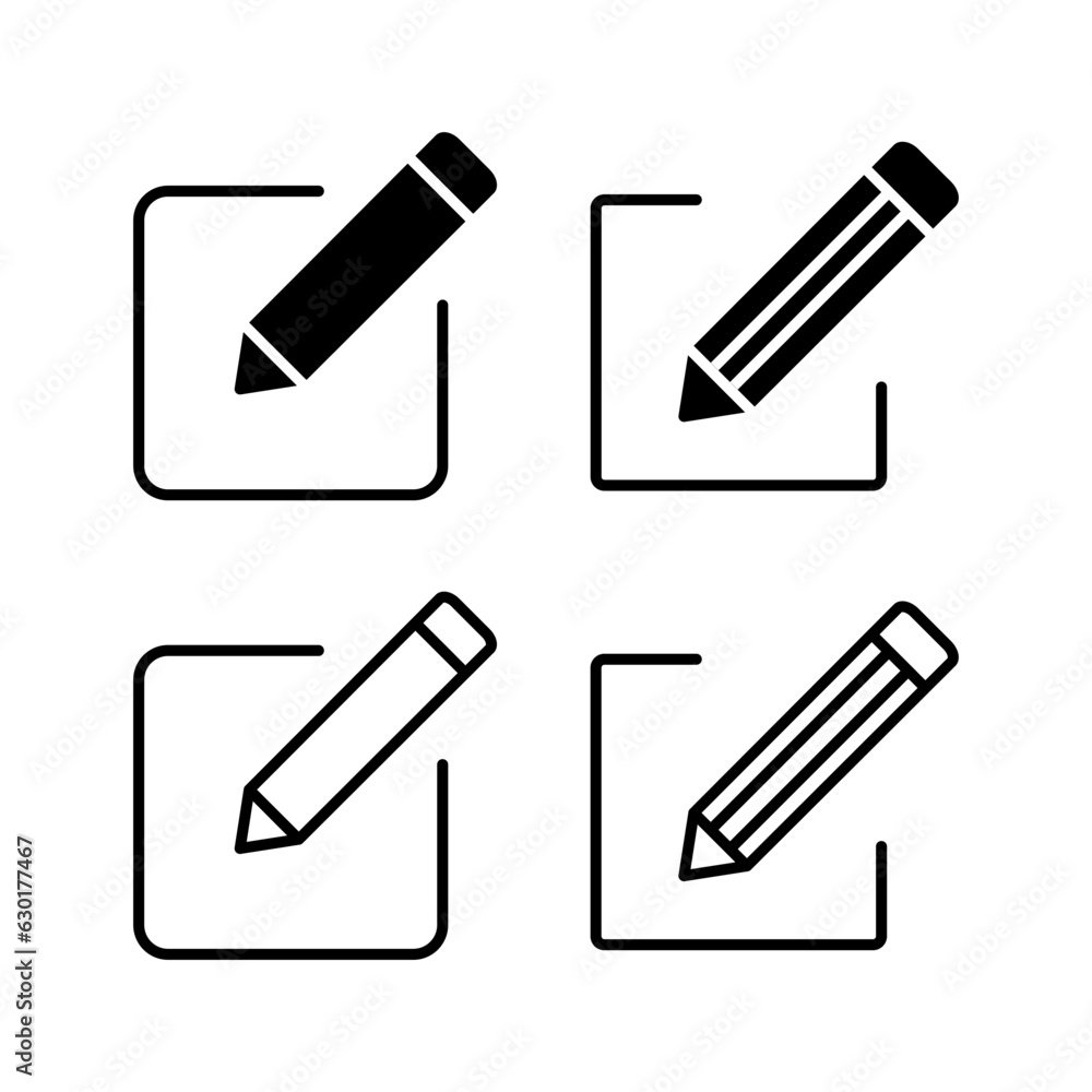 Edit icon vector. edit document sign and symbol. pencil Edit icon vector. edit document sign and symbol. pencil