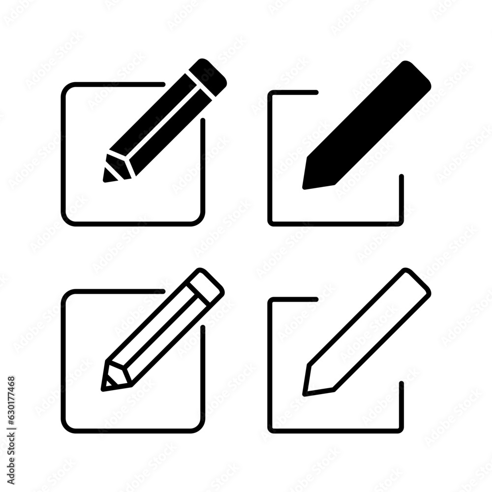 Edit icon vector. edit document sign and symbol. pencil Edit icon vector. edit document sign and symbol. pencil