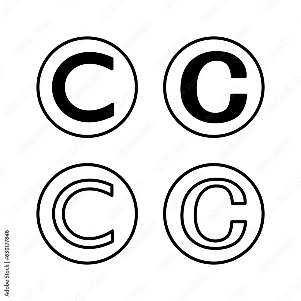 Copyright icon vector. copyright symbol Copyright icon vector. copyright symbol