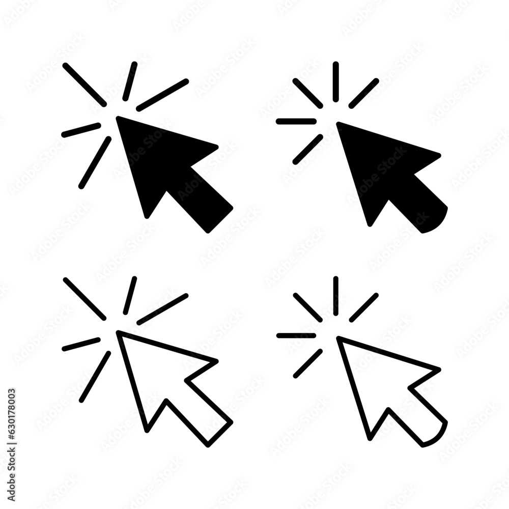 Click icon vector. cursor icon vector. pointer sign Click icon vector. cursor icon vector. pointer sign
