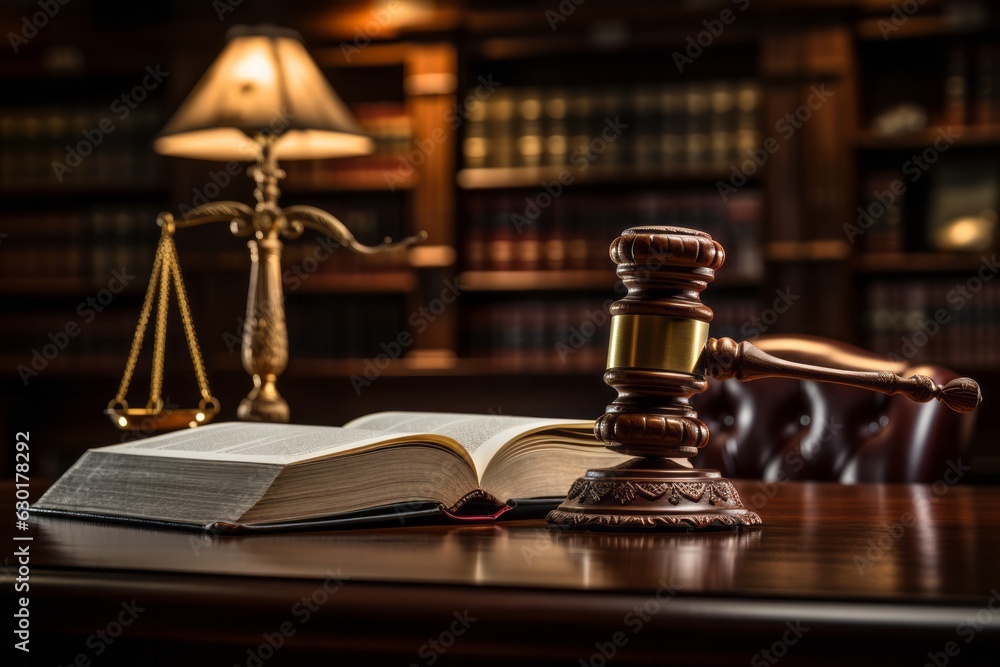 Wooden judge’s gavel and book on a table. Law books and gavel Wooden judge’s gavel and book on a table. Law books and gavel