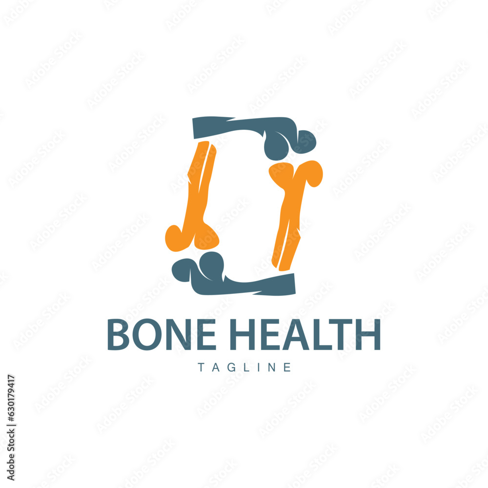 Bone Logo, Bone Care Health Design, Simple Symbol Template Illustration Bone Logo, Bone Care Health Design, Simple Symbol Template Illustration