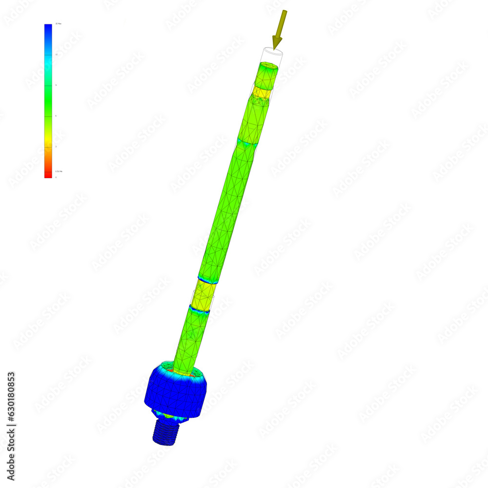 FEM analysis ,finite element analysis, of axle with bearing FEM analysis ,finite element analysis, of axle with bearing