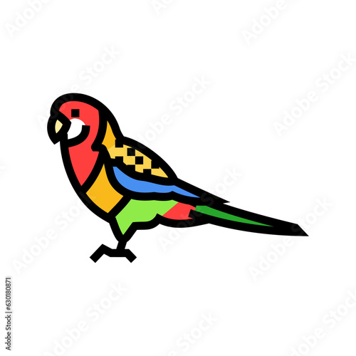 eastern rosella parrot bird color icon vector. eastern rosella parrot bird sign. isolated symbol illustration