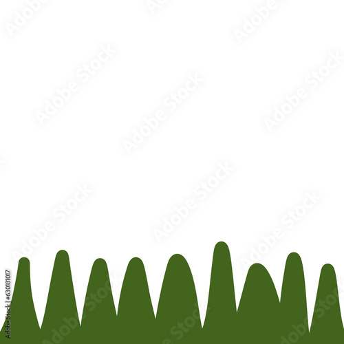 green grass on white