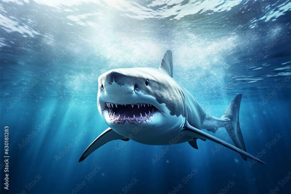 Fototapeta premium Great White Shark (Carcharodon carcharias)