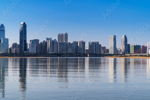 modern city shanghai skyline in daytime