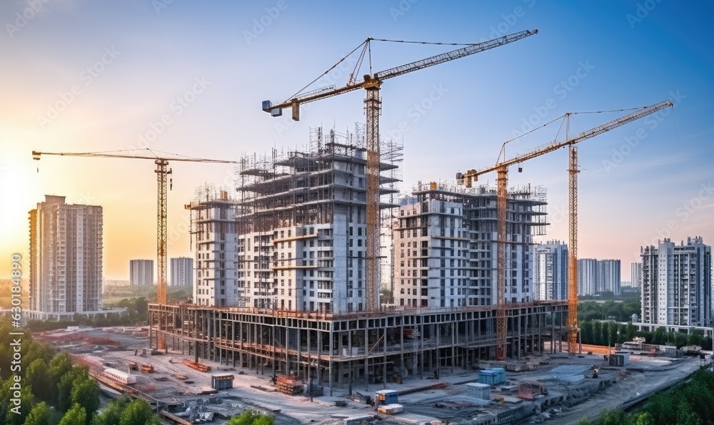 With each precise maneuver, the crane adds another piece to the growing new building With each precise maneuver, the crane adds another piece to the growing new building