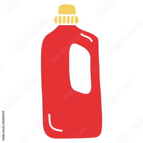 plastic bottle of detergent