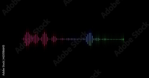 multicolored audio waveform background, A perfect  your project background for a podcast, audiobook or karaoke