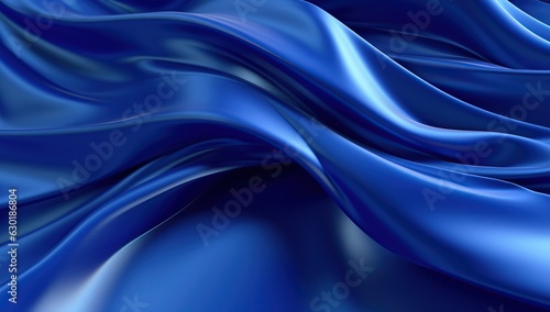 Fototapeta Naklejka Na Ścianę i Meble -  Blue abstract fluid effect holographic neon curved wave in motion colorful background 3d render. Gradient design element for backgrounds, banners, wallpapers, posters and covers.
