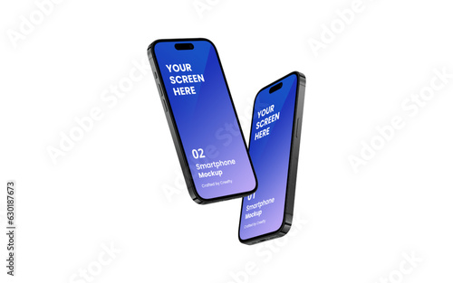 Smartphone Mockup Space Black | Fully Editable File, Replaceable Screen, Separated Shadow and Background
