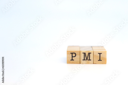PMI letters on wooden cubes