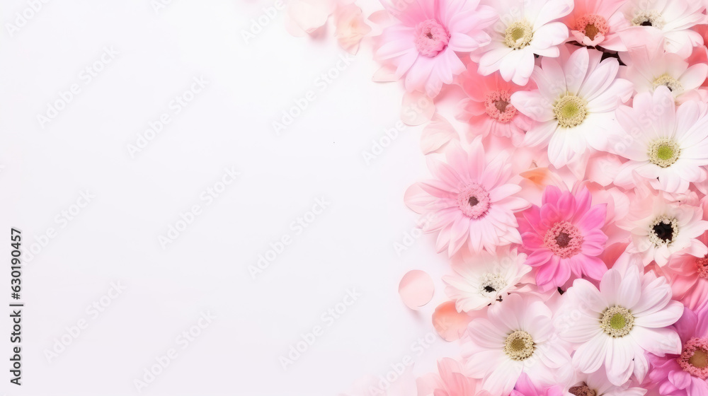 composition of flower background,  HD, Generative Ai
