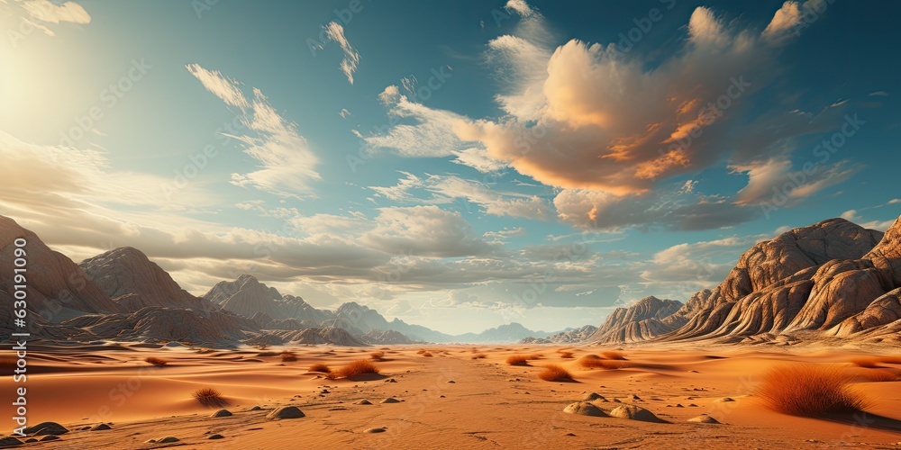 Desolate Desert Sand Dunes