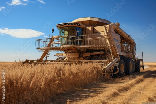 Grain Auger Transferring Harvested Grains