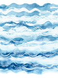 Transparent ocean water wave copy space for text. Isolated blue, teal, turquoise happy cartoon wave for pool party or ocean beach travel. Web banner, backdrop, background png graphic