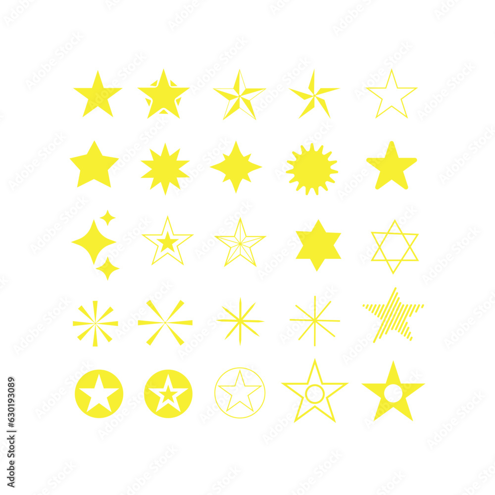 Big set of stars - vector. Vector star icons isolated. Black star icon. Big set of stars - vector. Vector star icons isolated. Black star icon.
