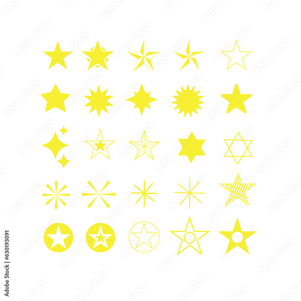 Big set of stars - vector. Vector star icons isolated. Black star icon. Big set of stars - vector. Vector star icons isolated. Black star icon.